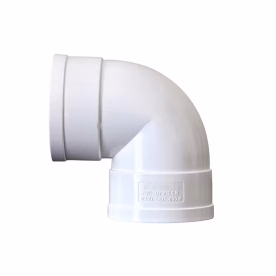 90 度エルボ PVC 排水システム チューブ 75*2.3mm 白