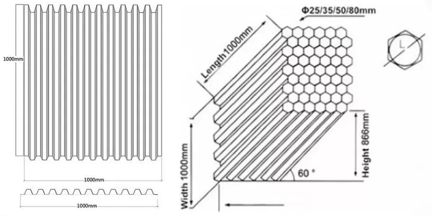 Plastic Clarifier Plate Sedimentation Media Inclined Plate Settler Lamella Tube Settler for High Solids Loads